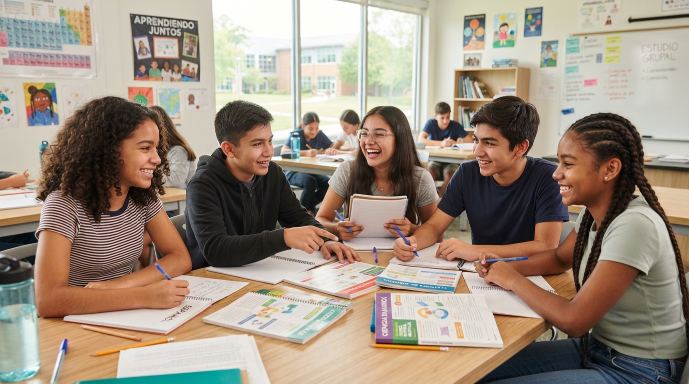 Estudiantes preparándose para el examen de bachillerato COMIPEMS en Ludomatics